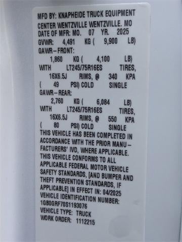 2025 Chevrolet Express Cutaway 3500 3500 Van 139"