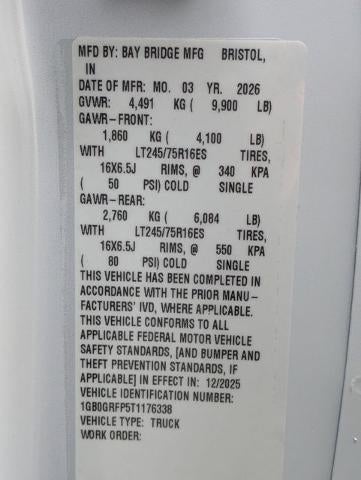 2026 Chevrolet Express Cutaway 3500 3500 Van 139"