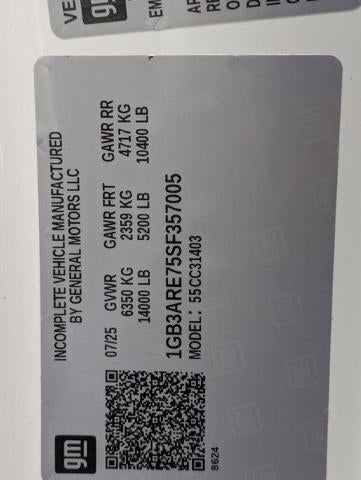 2025 Chevrolet Silverado 3500 HD Chassis Cab 2WD Reg Cab 171" WB, 84.5" CA Work Truck