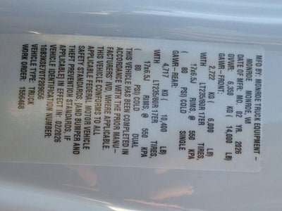 2026 Chevrolet Silverado 3500 HD Chassis Cab 4WD Reg Cab 171" WB, 84.5" CA Work Truck