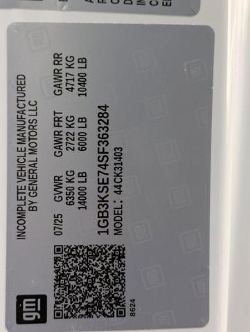 2025 Chevrolet Silverado 3500 HD Chassis Cab 4WD Reg Cab 171" WB, 84.5" CA Work Truck