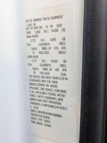 2025 Chevrolet Silverado 3500 HD Chassis Cab 4WD Reg Cab 171" WB, 84.5" CA Work Truck