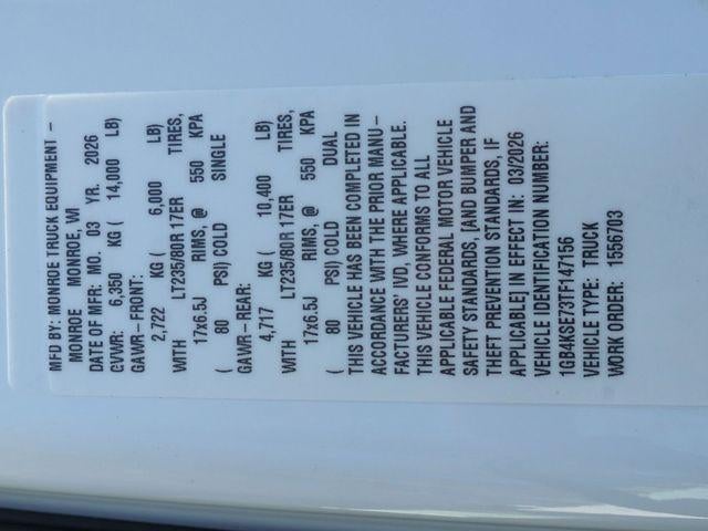 2026 Chevrolet Silverado 3500 HD Chassis Cab 4WD Crew Cab 177" WB, 60" CA Work Truck