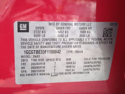 2015 Chevrolet Colorado 4WD LT