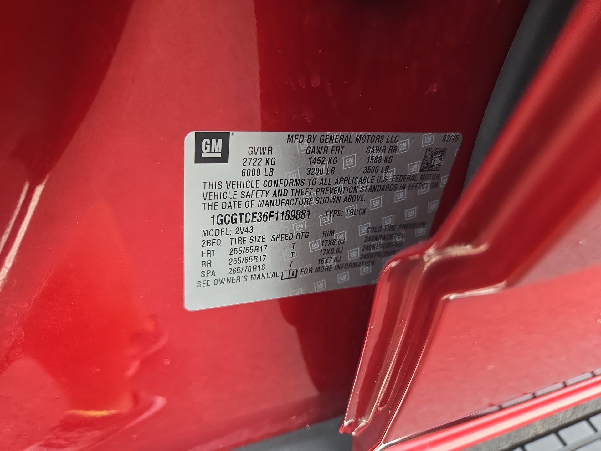 2015 Chevrolet Colorado 4WD Z71