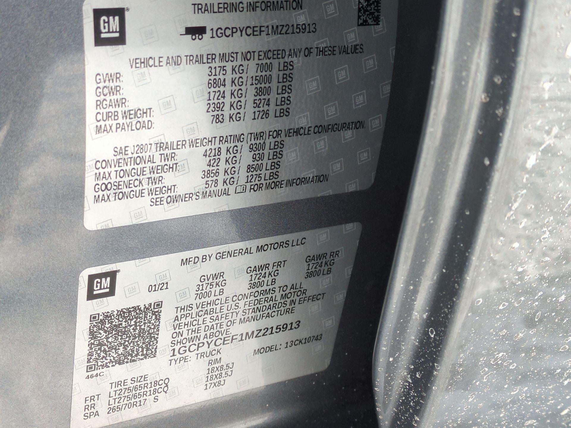 2021 Chevrolet Silverado 1500 Custom Trail Boss