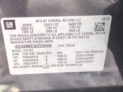 2016 Chevrolet Silverado 1500 LT