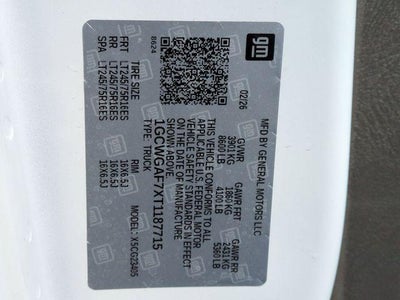 2026 Chevrolet Express Cargo 2500 2500 Regular Wheelbase Rear-Wheel Drive