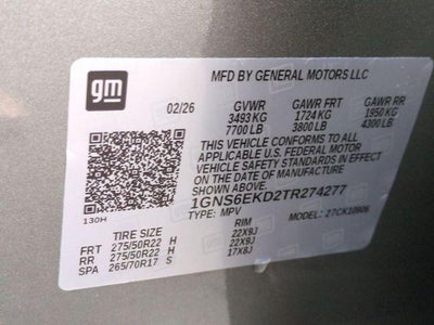 2026 Chevrolet Suburban 4WD RST