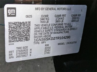 2026 Chevrolet Tahoe 4WD Premier