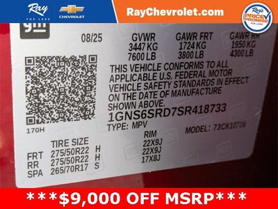 2025 Chevrolet Tahoe 4WD Premier