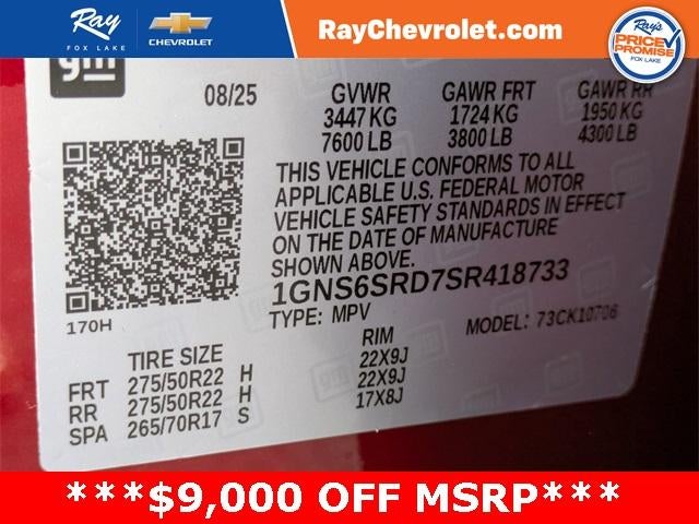 2025 Chevrolet Tahoe 4WD Premier