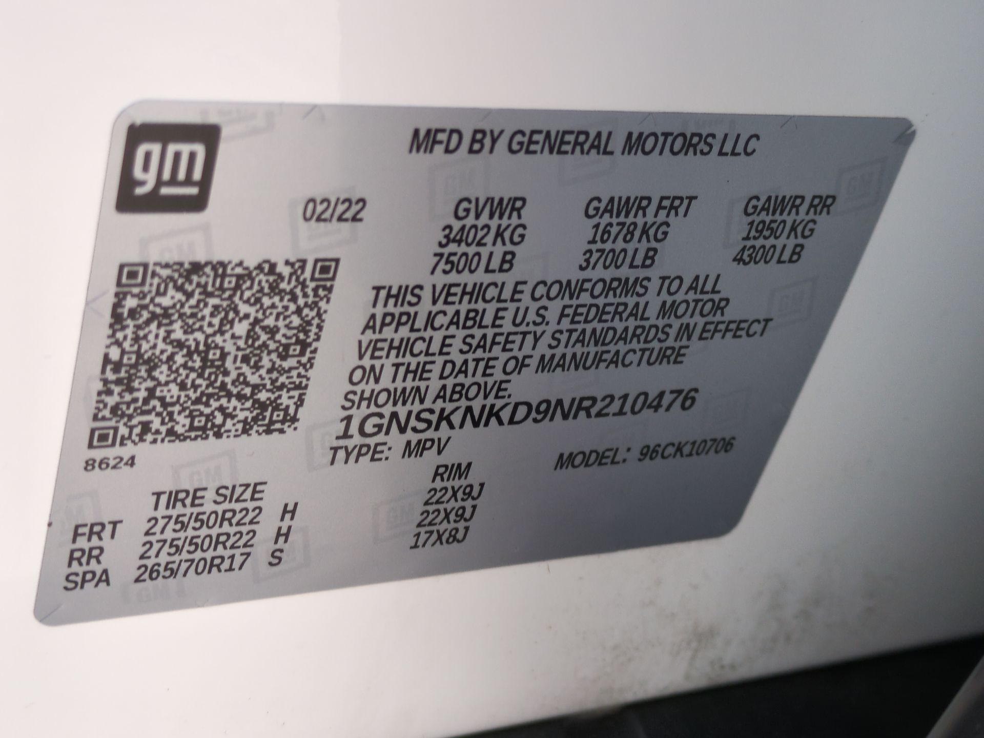 2022 Chevrolet Tahoe LT