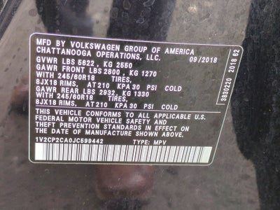2018 Volkswagen Atlas 2.0T SE