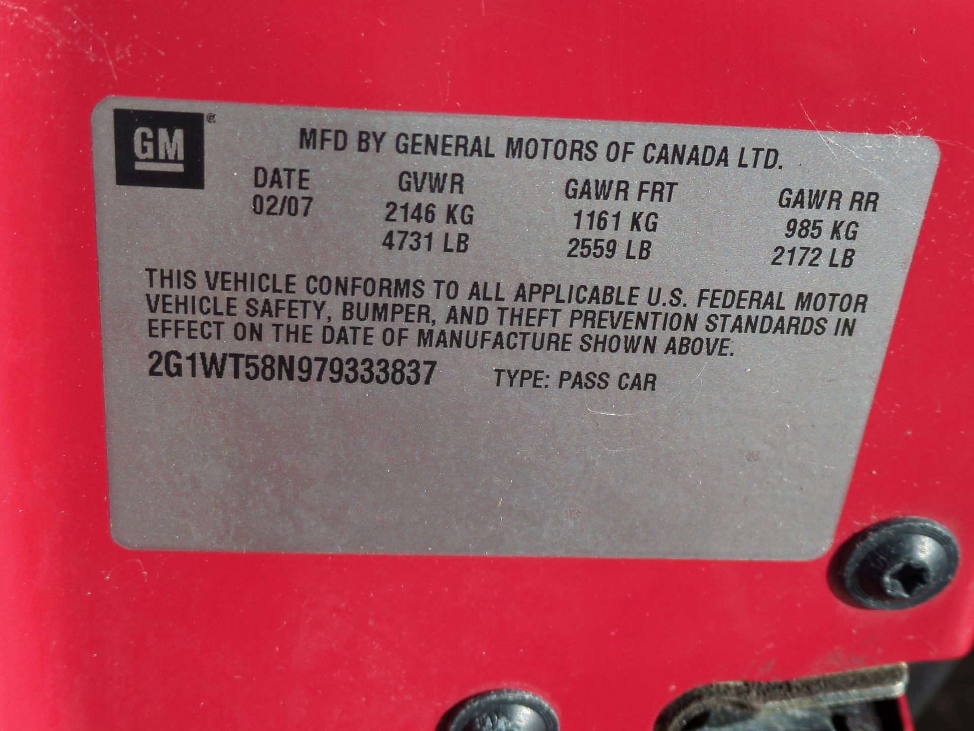 2007 Chevrolet Impala 3.5L LT