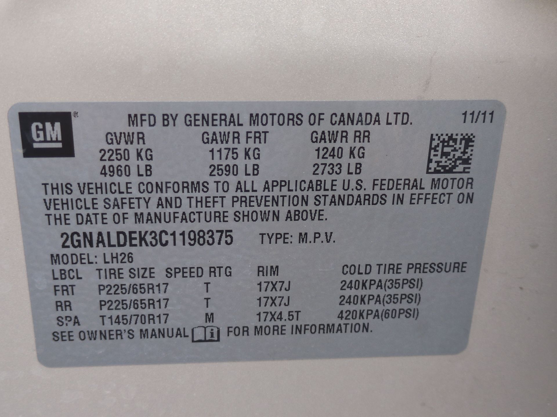 2012 Chevrolet Equinox LT w/1LT
