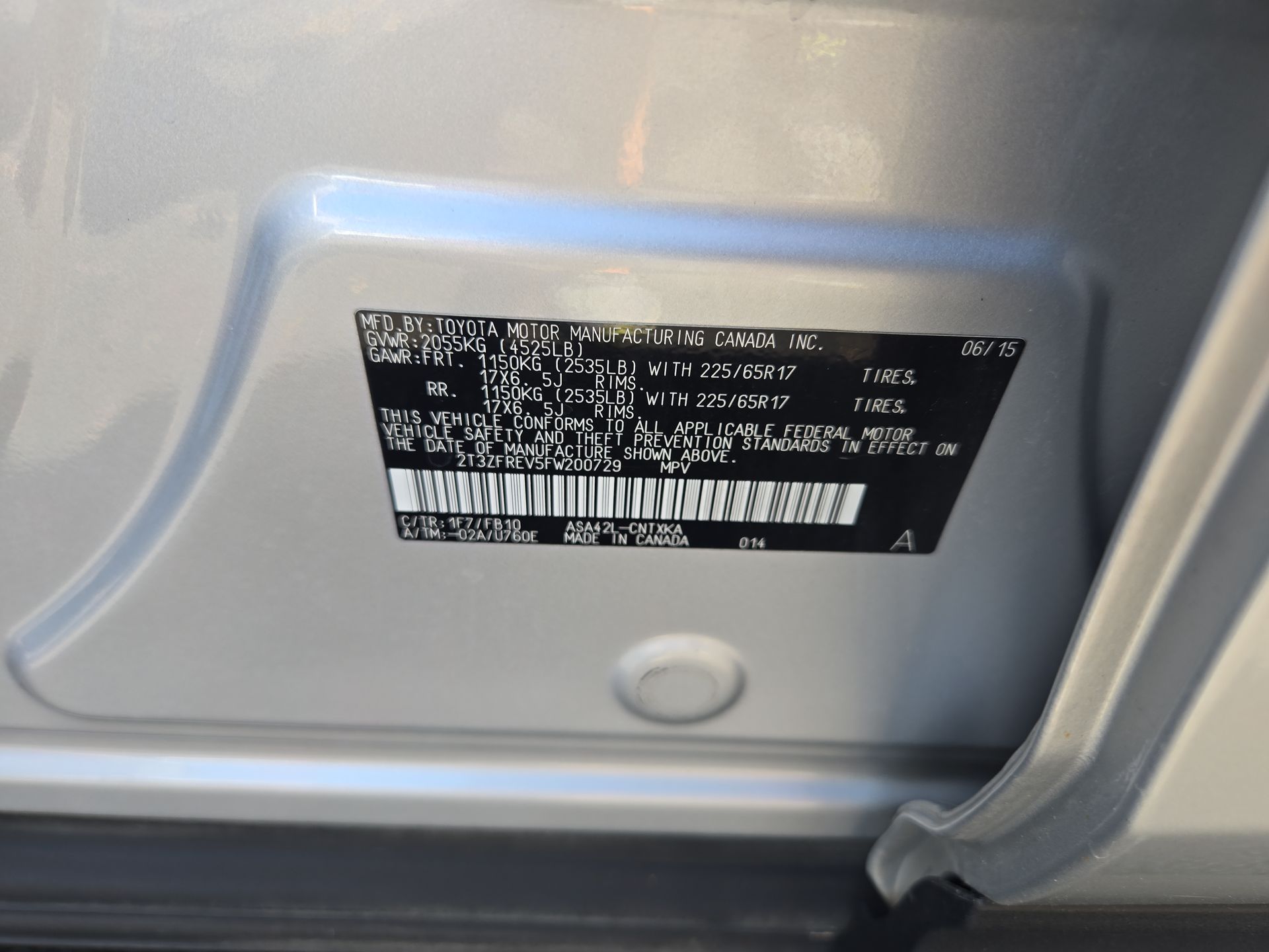 2015 Toyota RAV4 LE