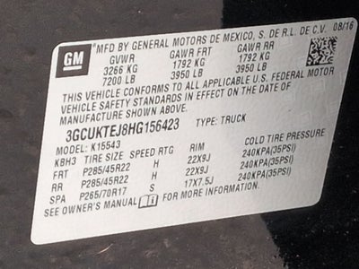 2017 Chevrolet Silverado 1500 High Country