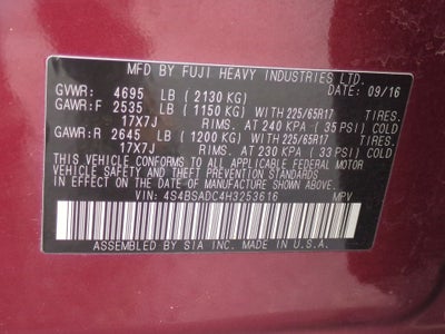 2017 Subaru Outback 2.5i Premium