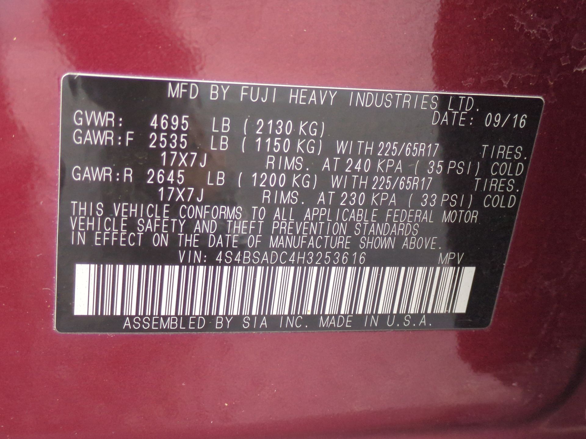 2017 Subaru Outback 2.5i Premium