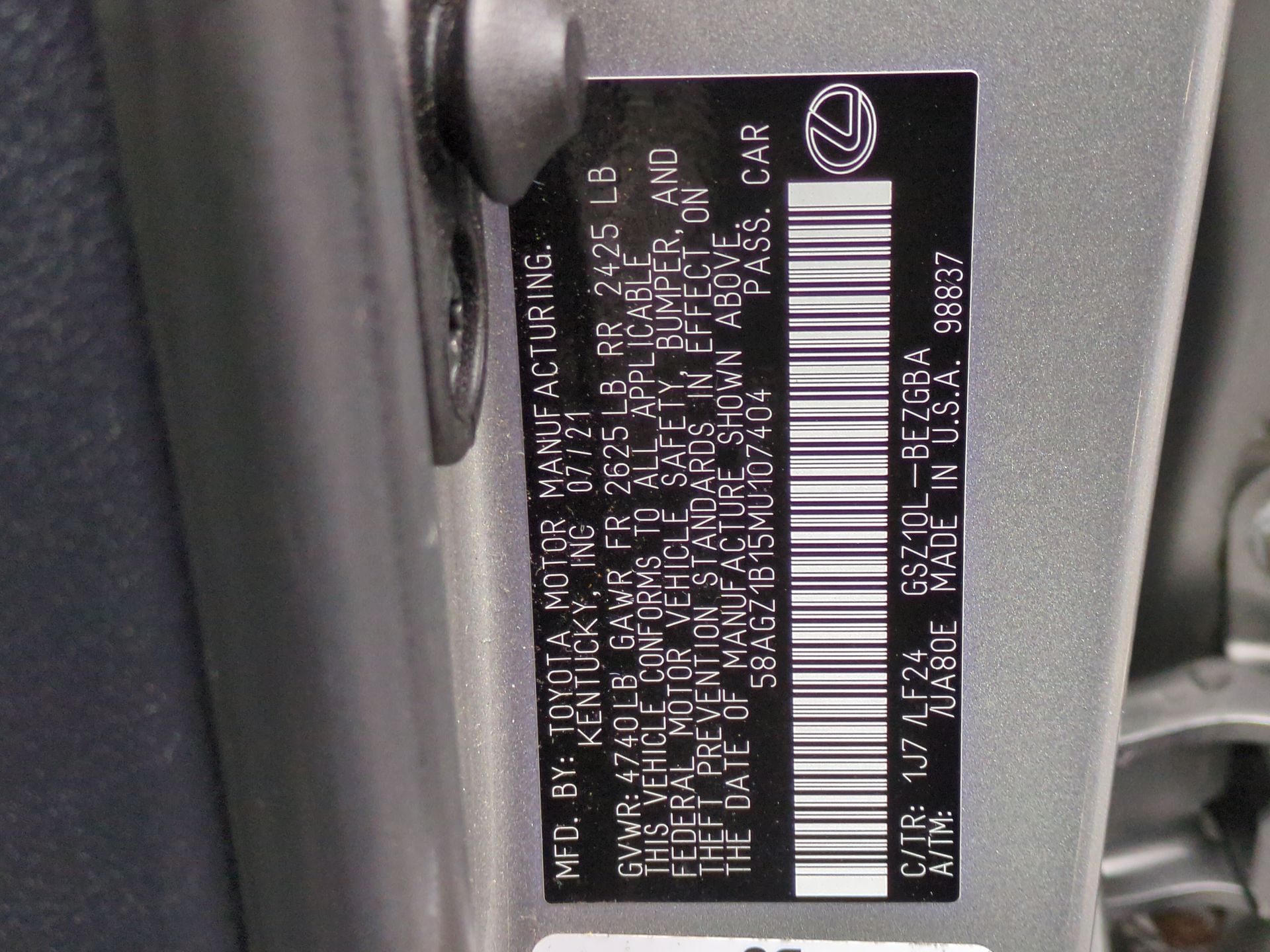 2021 Lexus ES 350 F SPORT