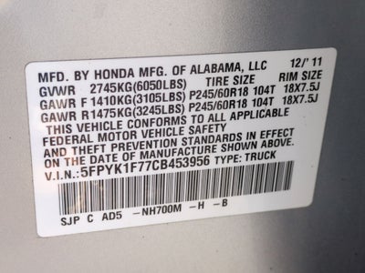 2012 Honda Ridgeline Sport