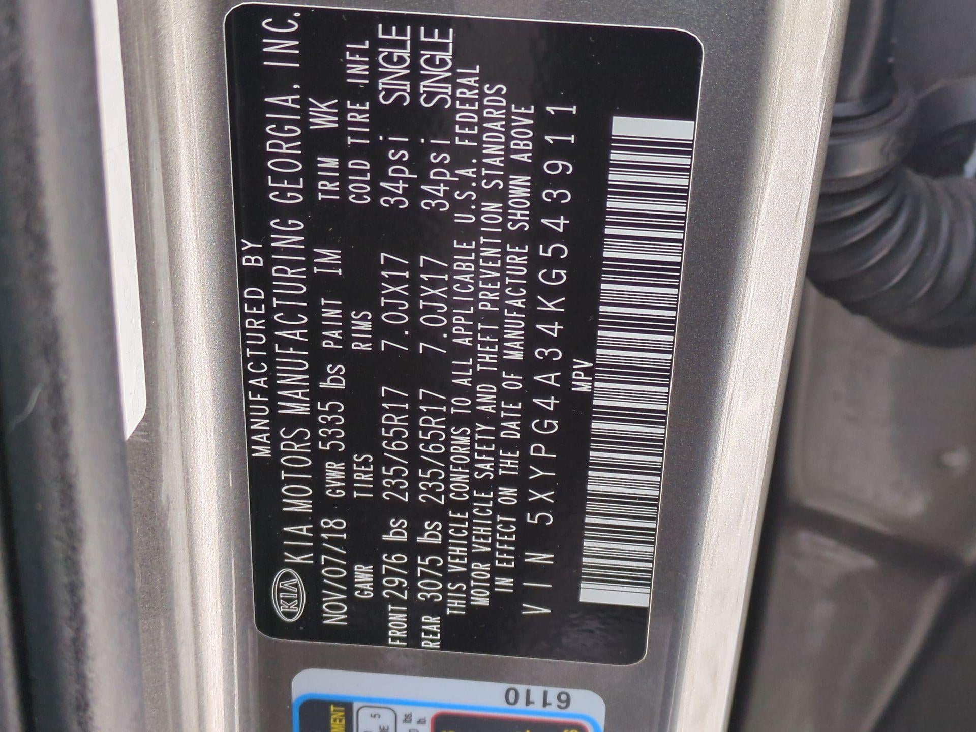 2019 Kia Sorento 2.4L LX