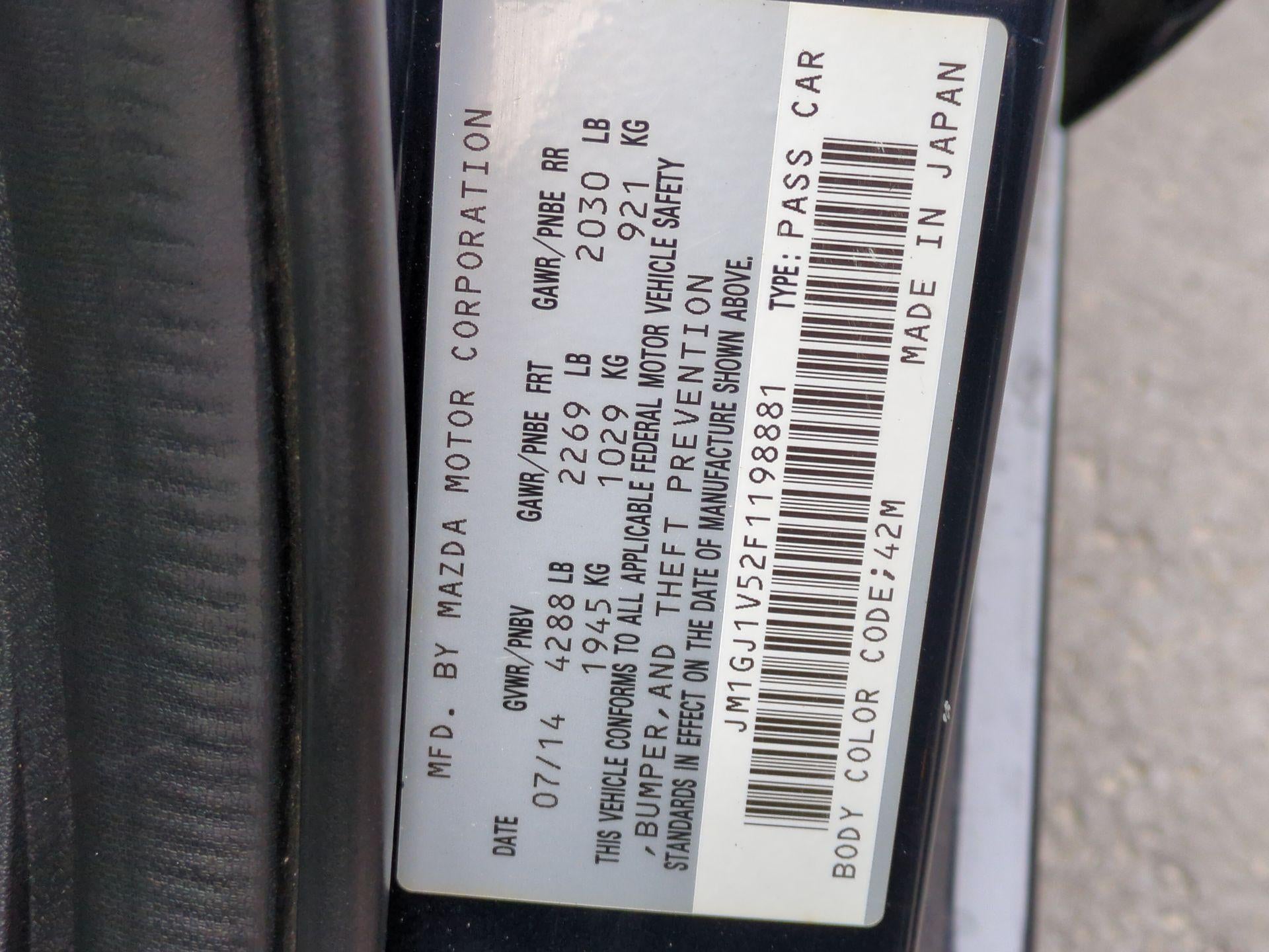 2015 Mazda Mazda6 i Touring