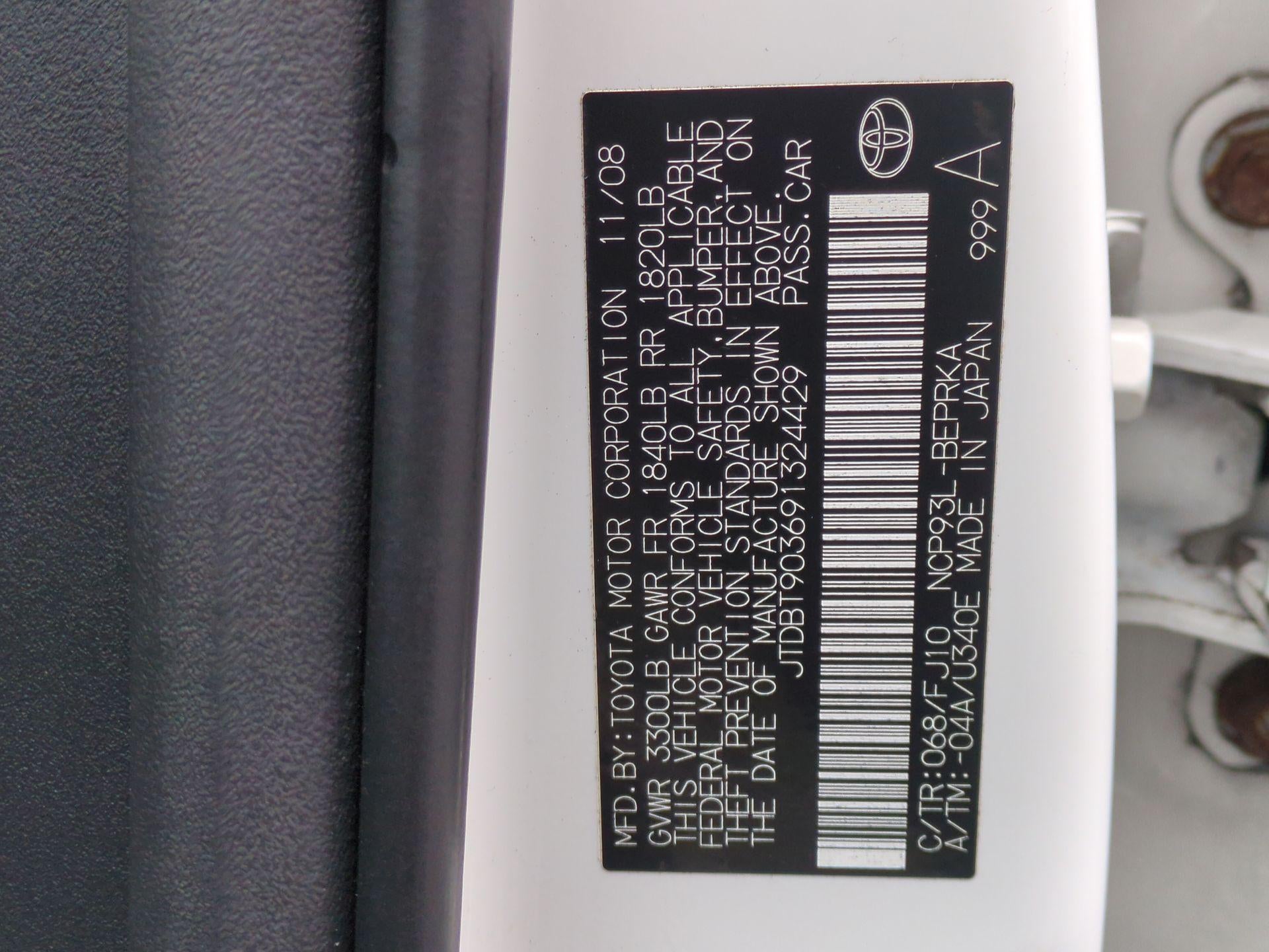 2009 Toyota Yaris 4DR SDN BASE AT