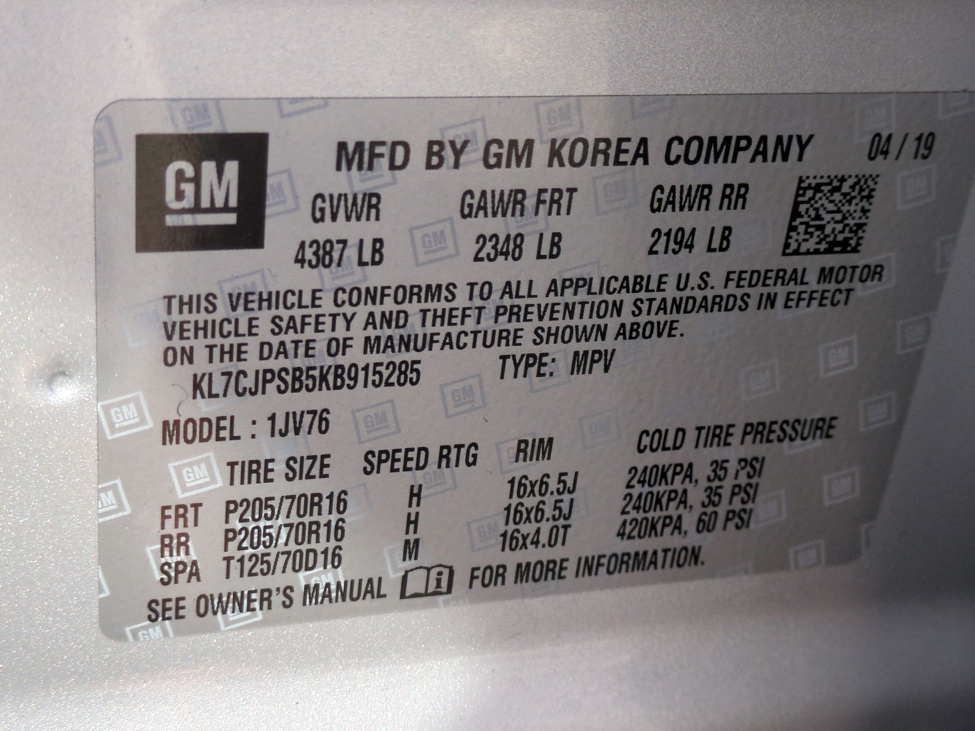 2019 Chevrolet Trax LT