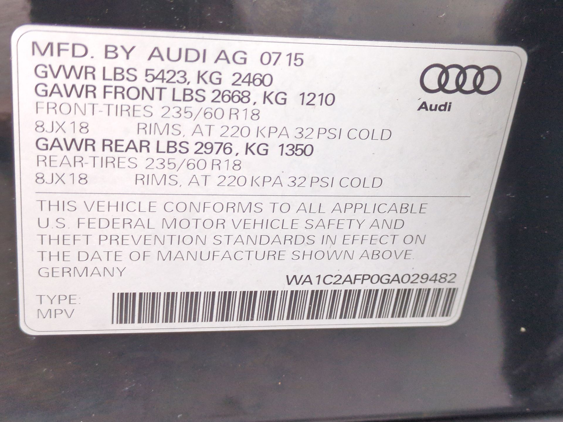 2016 Audi Q5 2.0T Premium
