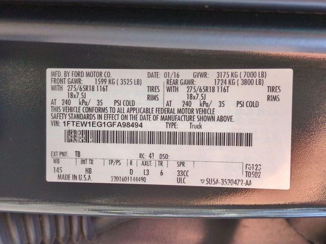 2016 Ford F-150 4WD SuperCrew 5-1/2 Ft Box Lariat