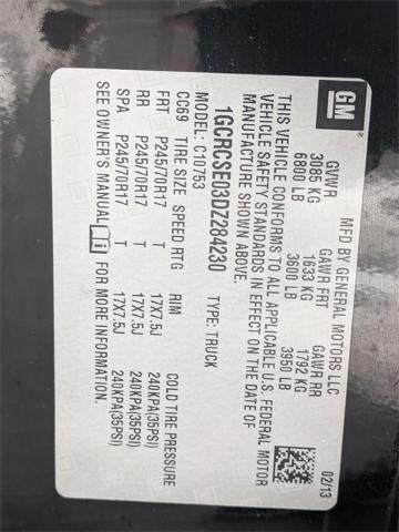 2013 Chevrolet Silverado 1500 Extended Cab Standard Box 2-Wheel Drive LT