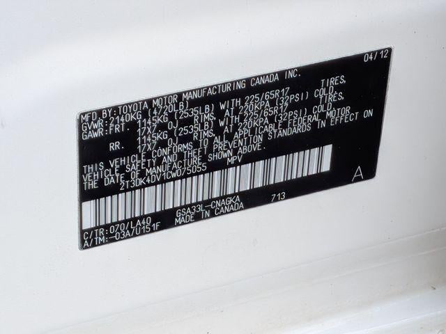 2012 Toyota RAV4 4WD 4dr V6 Limited (Natl)