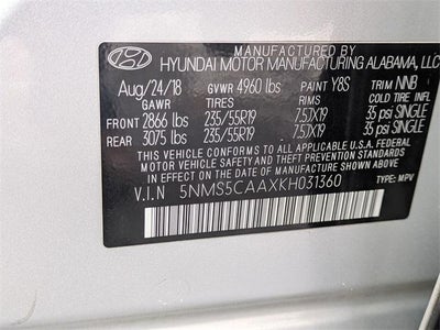 2019 Hyundai SANTA FE Ultimate 2.0T Auto AWD