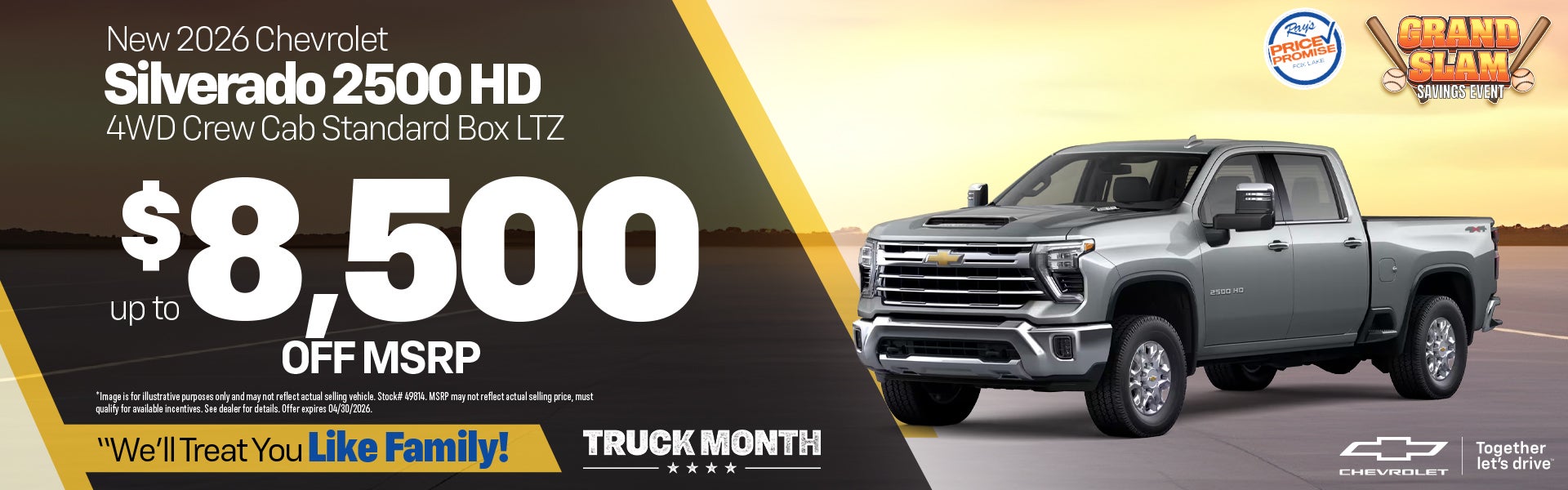 New 2026 Chevy Silverado 2500 HD 4WD Crew Cab Standard Box L