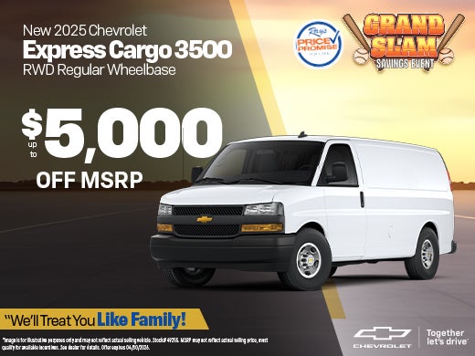 New 2025 Chevy Express Cargo 3500 RWD Regular Wheelbase