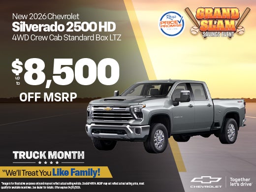 New 2026 Chevy Silverado 2500 HD 4WD Crew Cab Standard Box LTZ