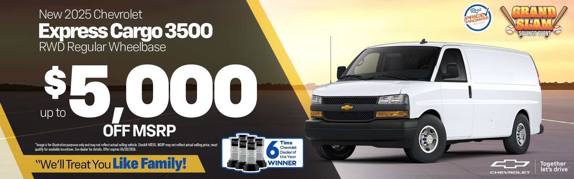 New 2025 Chevy Express Cargo 3500 RWD Regular Wheelbase