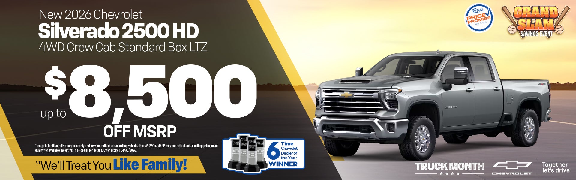 New 2026 Chevy Silverado 2500 HD 4WD Crew Cab Standard Box L