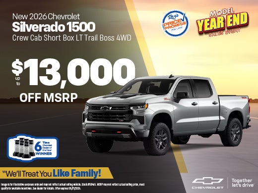 2026 Chevrolet Silverado 1500 Crew Cab Short Box LT Trail Boss 4WD