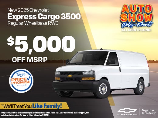 New 2025 Chevy Express Cargo 3500 Regular Wheelbase RWD