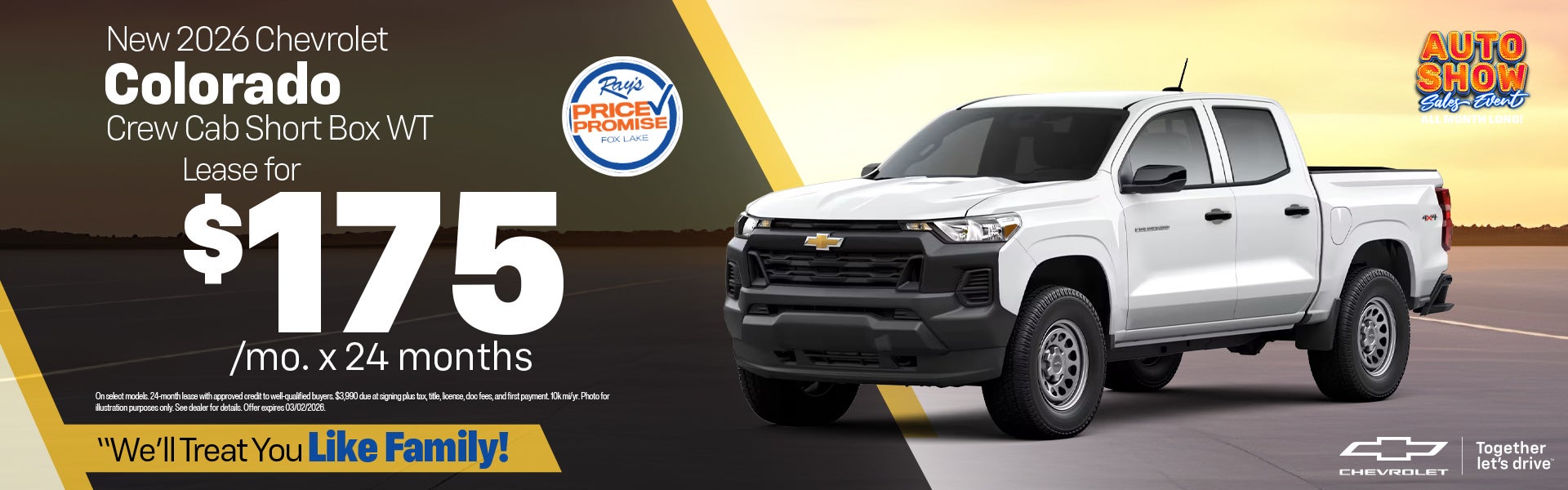 New 2026 Chevy Colorado Crew Cab Short Box WT