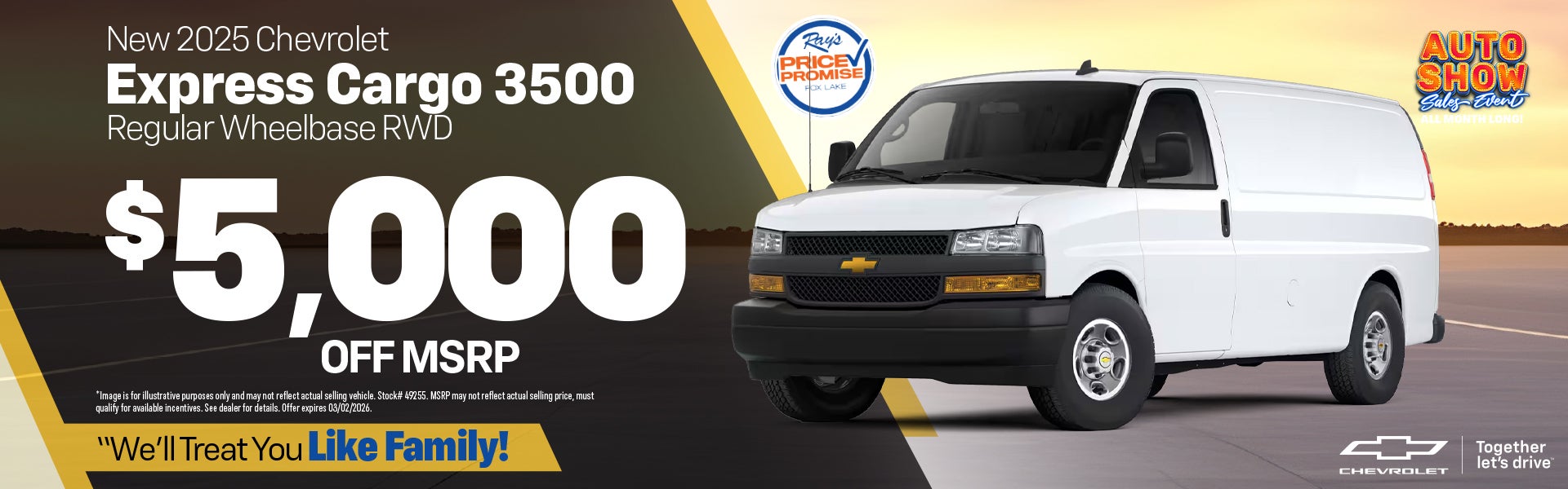 New 2025 Chevy Express Cargo 3500 Regular Wheelbase RWD