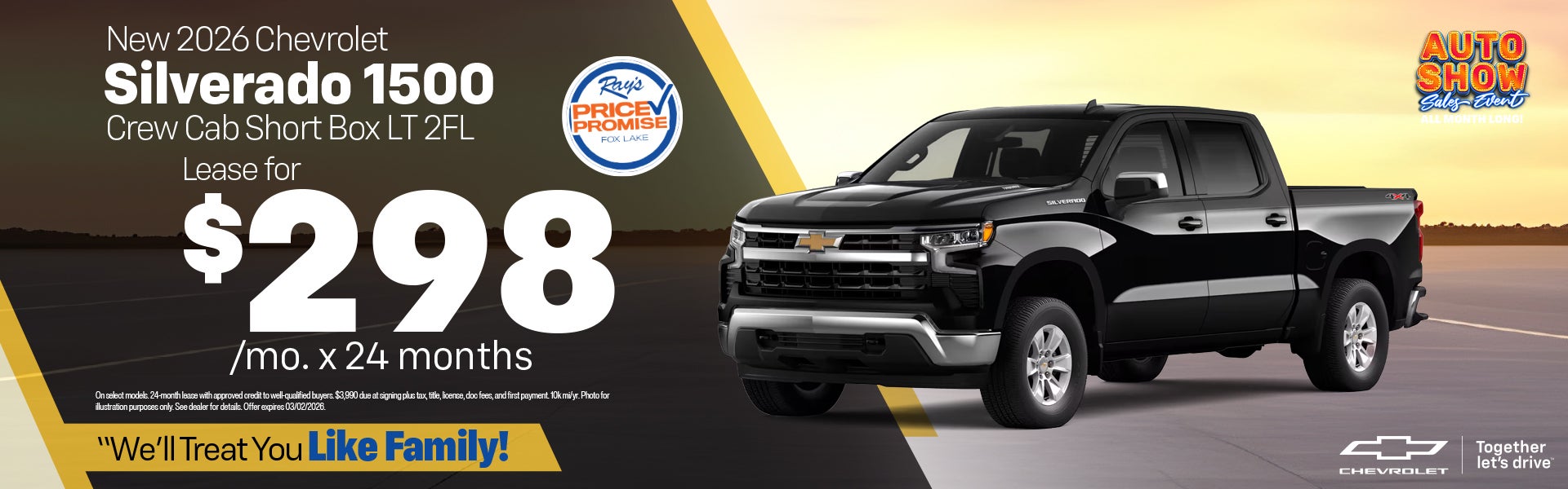 New 2026 Chevy Silverado 1500 Crew Cab Short Box LT 2FL