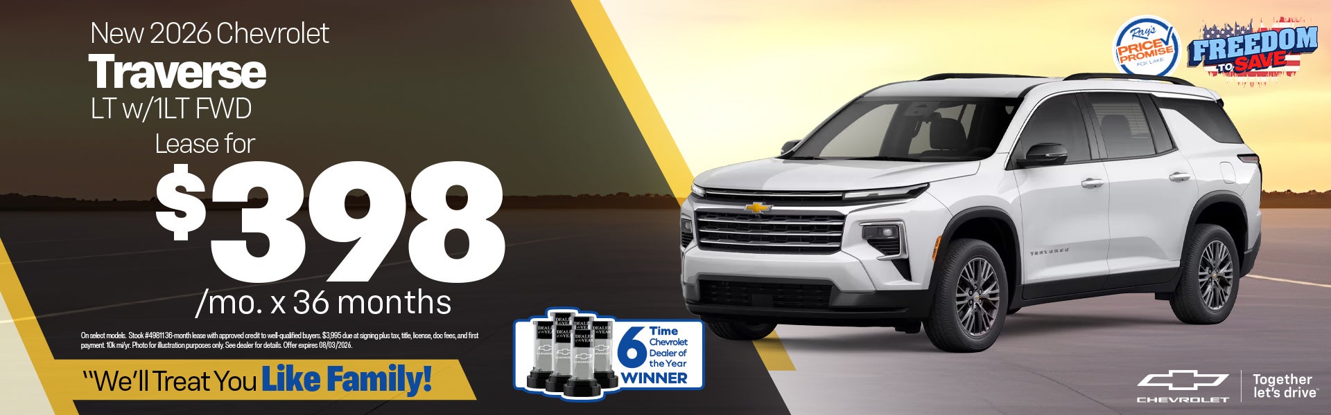New 2026 Chevrolet Traverse LT w/1LT FWD