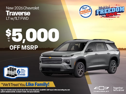 New 2026 Chevrolet Traverse LT w/1LT FWD
