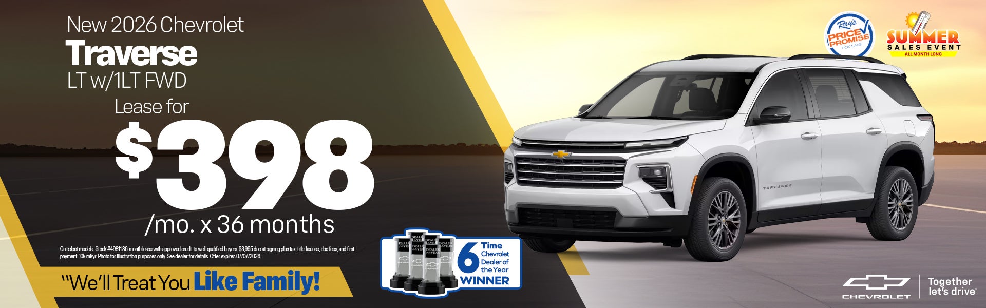 New 2026 Chevrolet Traverse LT w/1LT FWD