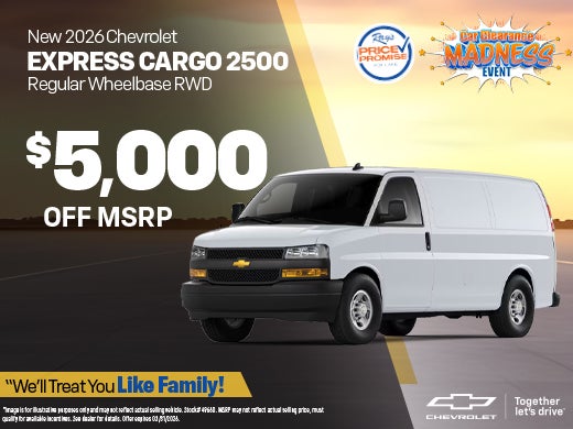 New 2026 Chevy Express Cargo 2500 Regular Wheelbase RWD