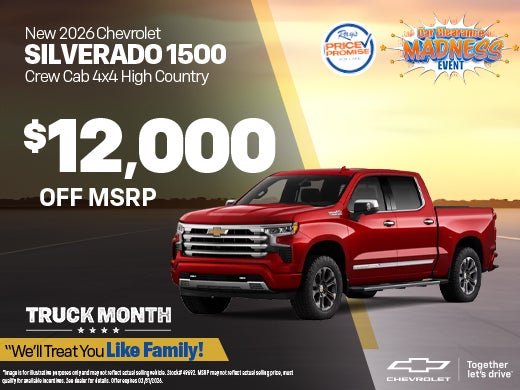 New 2026 Chevy Silverado 1500 Crew Cab 4x4 High Country